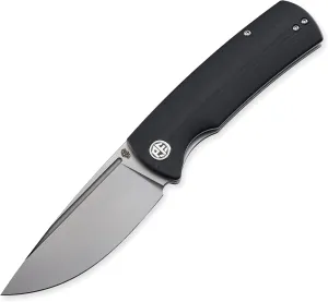 Petrified fish PFP01 k110 steel folding knife G10 handle Front flipper outdoor Camping survival hunting EDC tool knives (Black)