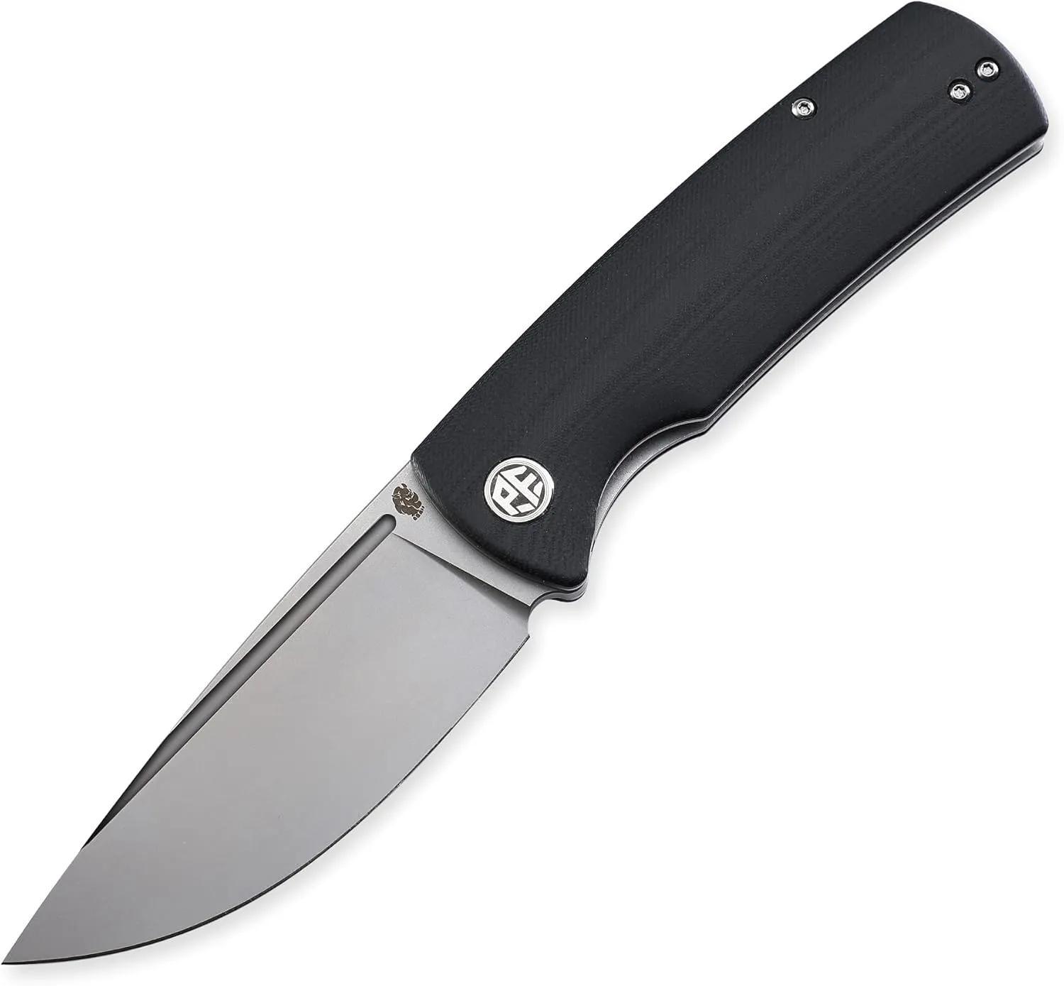 Petrified fish PFP01 k110 steel folding knife G10 handle Front flipper outdoor Camping survival hunting EDC tool knives (Black)