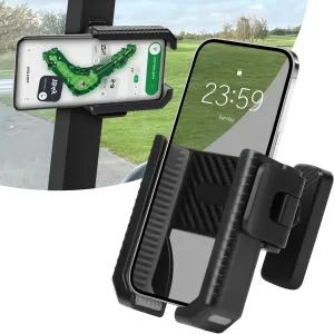 Phone Holder for Golf Cart - Magnetic Golf Cart Phone Holder with Ultra-Strong N52 Magnet & 360° Rotation, Universal Fit for Smartphones/Thick Cases - Secure Hands-Free Golf Accessories (Gray)