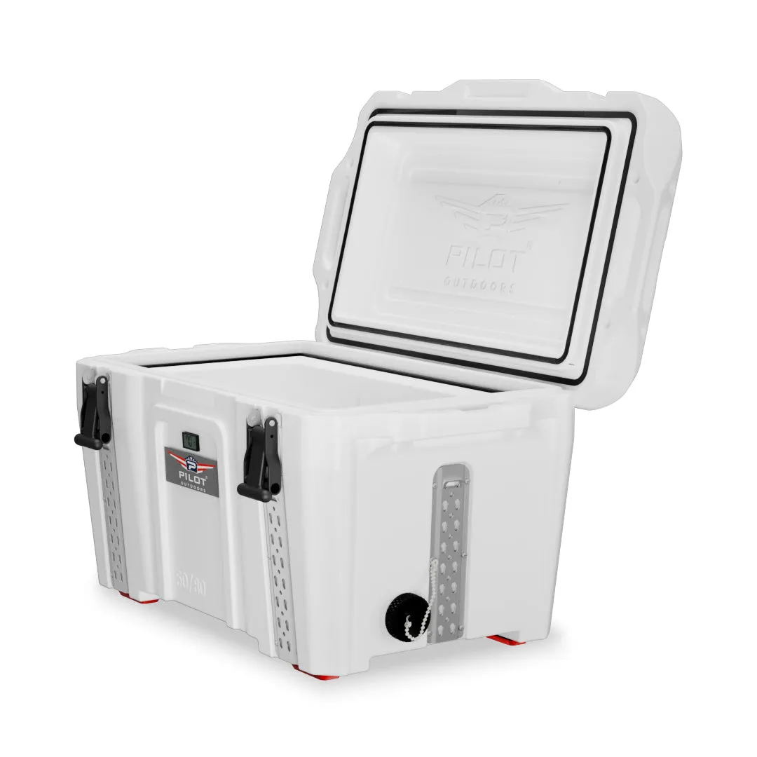 Pilot Outdoors® Premium Ice Chest Cooler Model 50/80 (White)