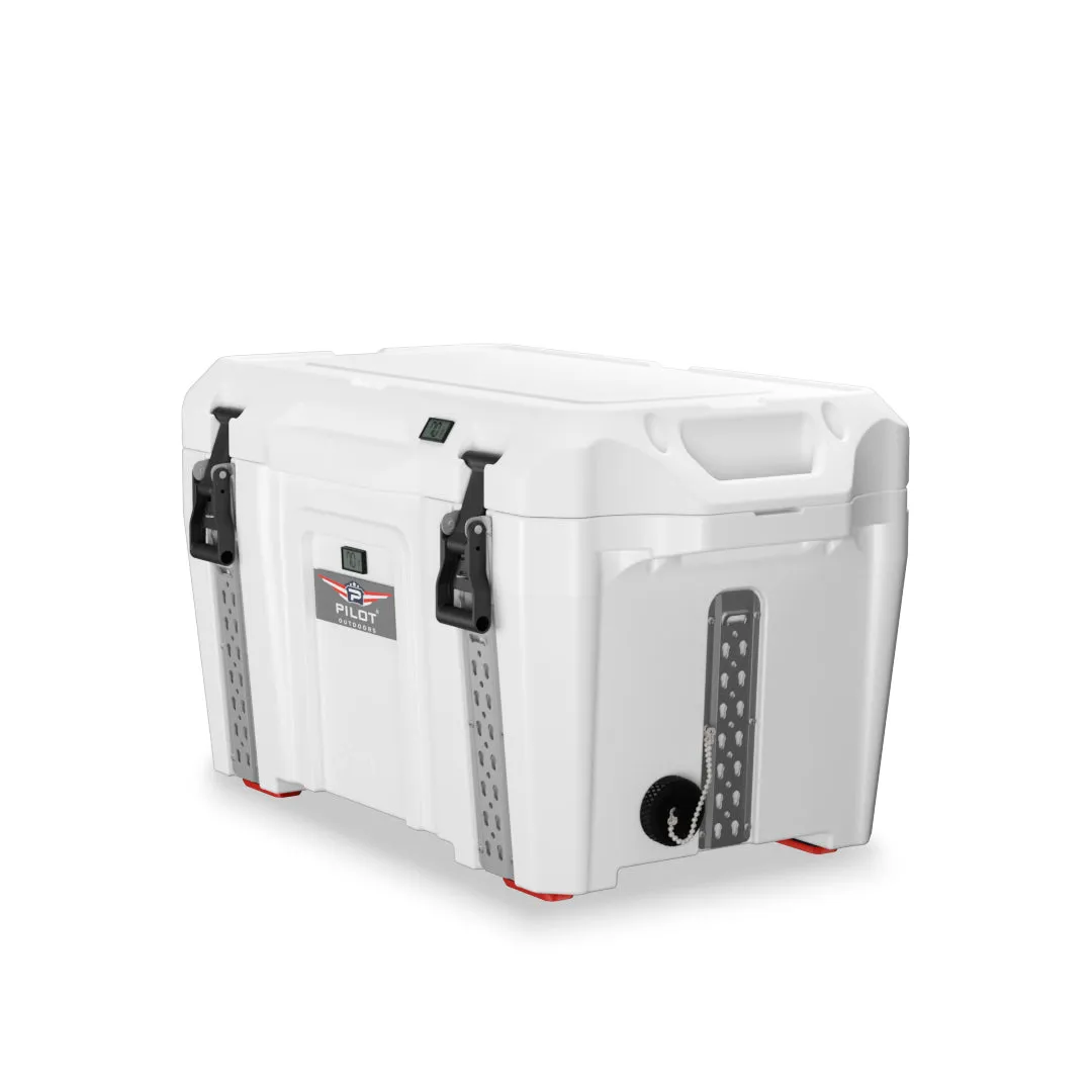 Pilot Outdoors® Premium Ice Chest Cooler Model 50/80 (White)