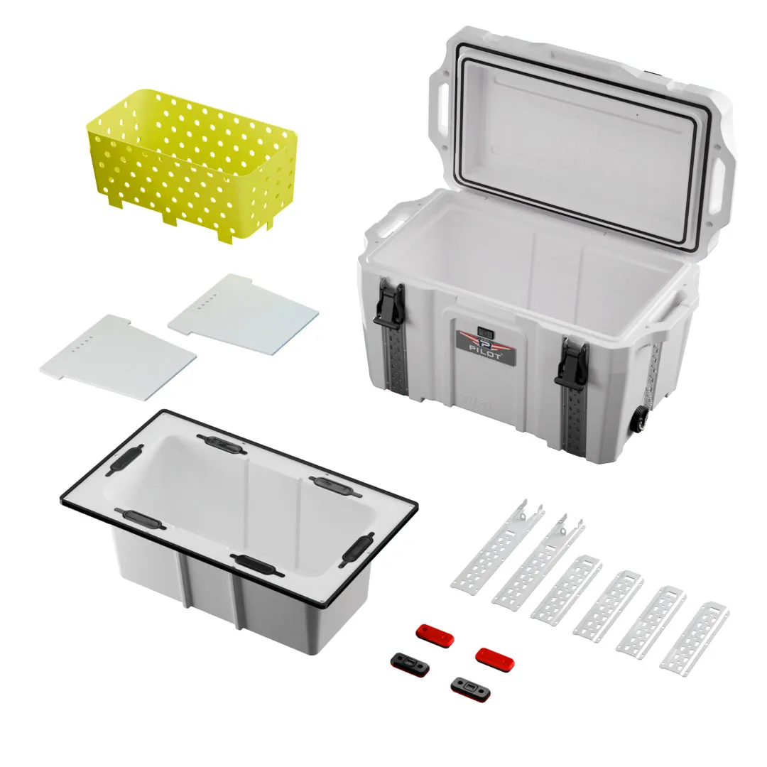 Pilot Outdoors® Premium Ice Chest Cooler Model 50/80 (White)