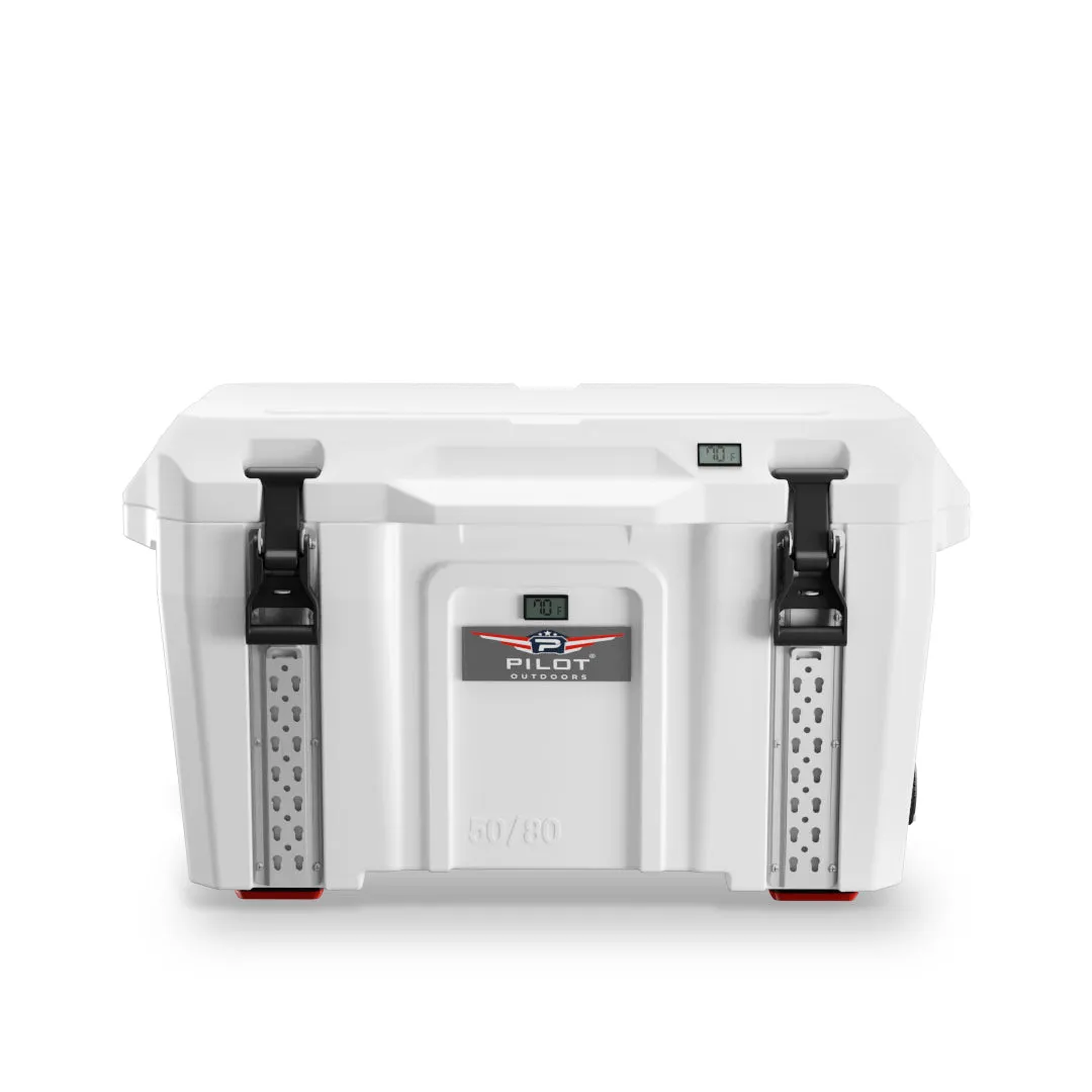 Pilot Outdoors® Premium Ice Chest Cooler Model 50/80 (White)