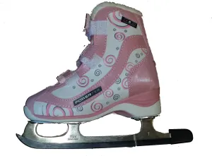 Pink V5.0Tek Edge Ladies Figure Skates Softec Tri-Grip (YTH8)