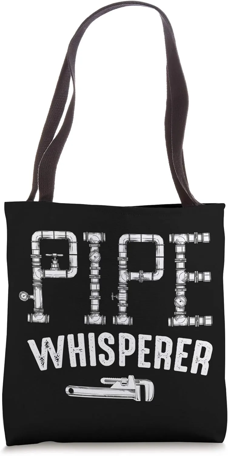 Pipe Whisperer Funny Water Pipe Master Plumber Tote Bag
