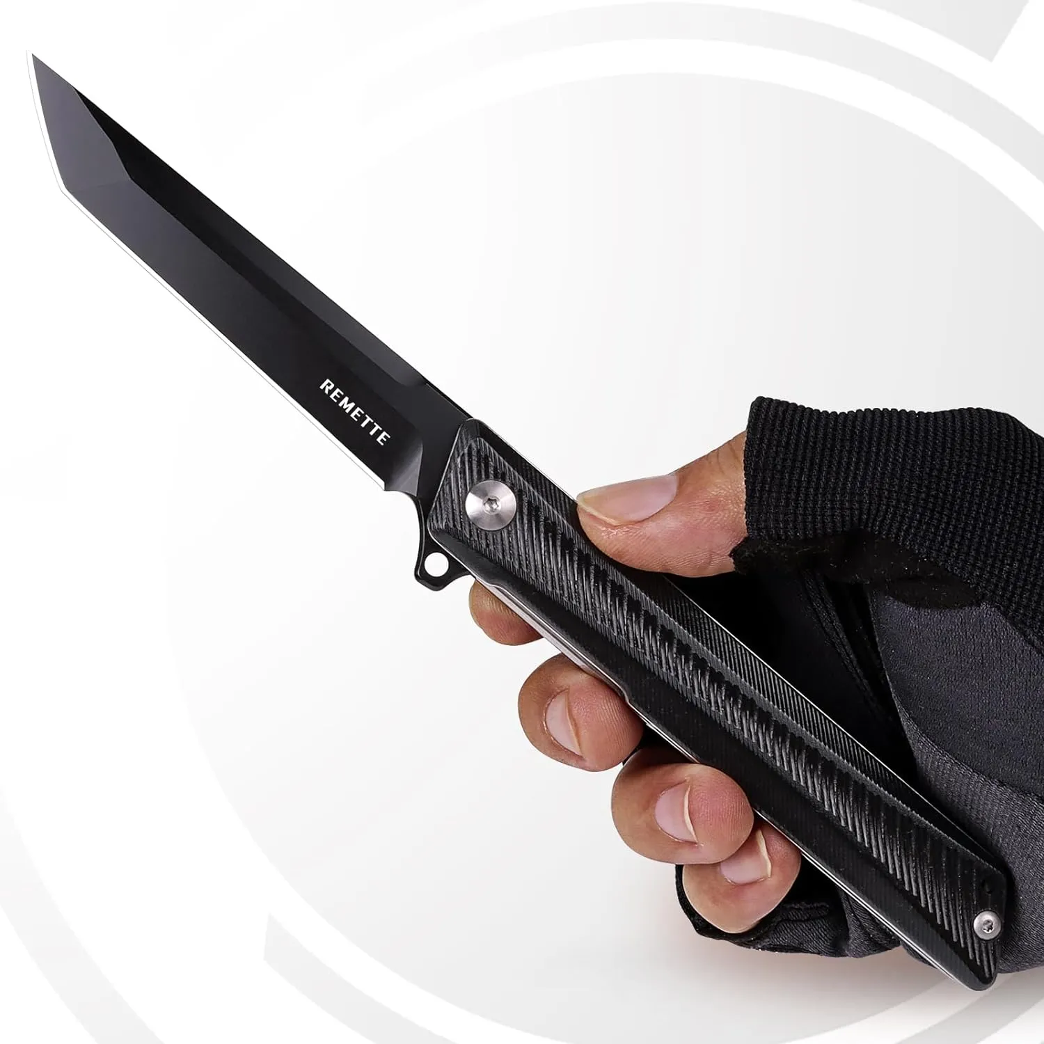 Pocket Knife GD22K, Flipper Open 3.6" D2 Steel Tanto Folding knife with Durable G10 Handle,Men Women Everyday Carry EDC Knife,Sharp Camping Hiking Daily Work Knives