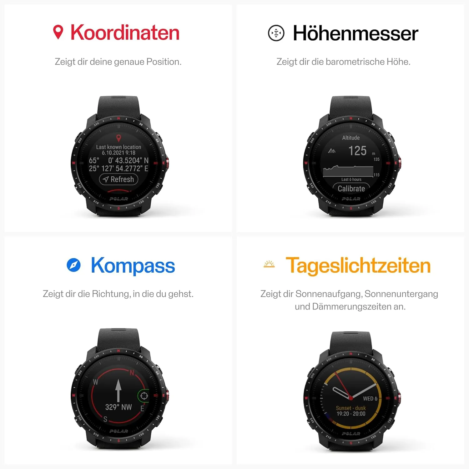 Polar Grit X Pro - GPS Multisport Smartwatch - Military Durability, Sapphire Glass, Wrist-Based Heart Rate, Long Battery Life, Navigation - Ideal for Outdoor Sports, Trail Running, Hiking, Black