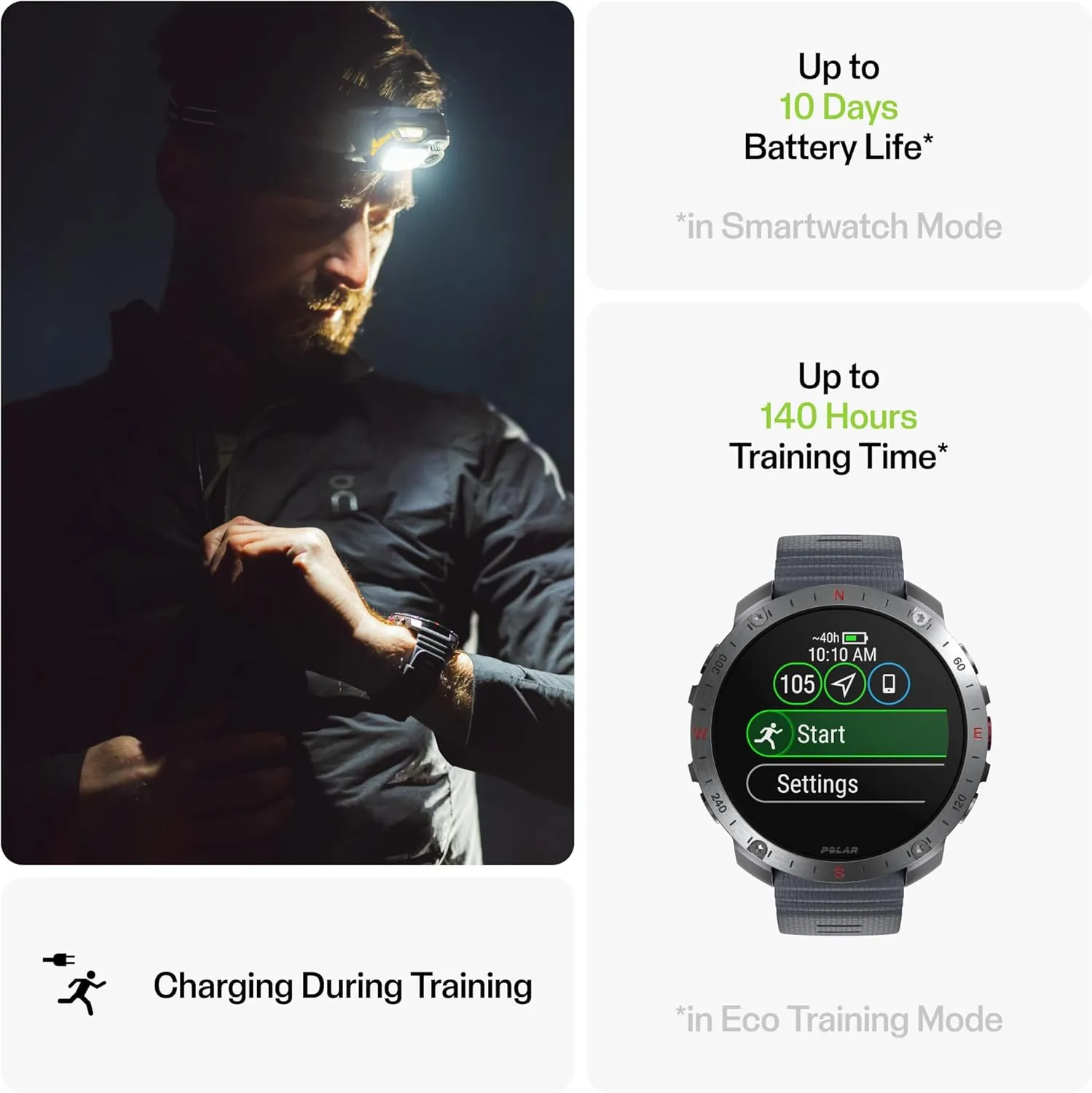 Polar Grit X2 Pro Premium GPS Smart Sports Watch – Ultimate Outdoor Adventure Watch with Rugged Design, Advanced Navigation, Sports Tracking, and Heart Rate Technology for Peak Performance, Stone Gray