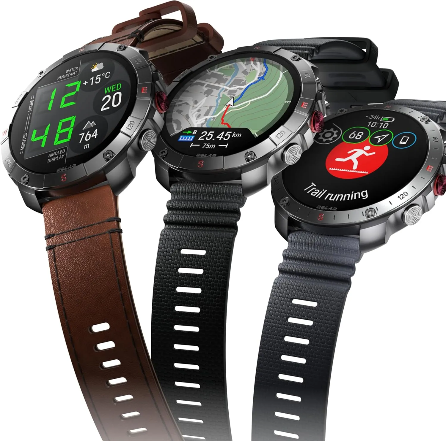 Polar Grit X2 Pro Premium GPS Smart Sports Watch – Ultimate Outdoor Adventure Watch with Rugged Design, Advanced Navigation, Sports Tracking, and Heart Rate Technology for Peak Performance, Stone Gray