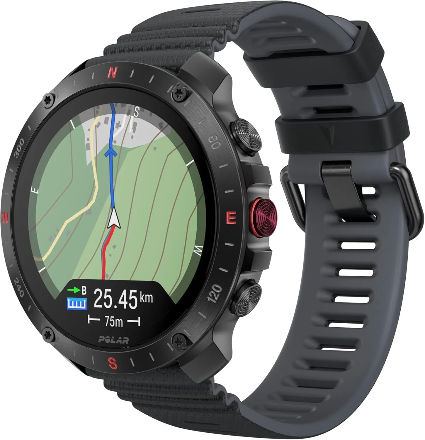 Polar Grit X2 Pro Premium GPS Smart Sports Watch – Ultimate Outdoor Adventure Watch with Rugged Design, Advanced Navigation, Sports Tracking, and Heart Rate Technology, Night Black