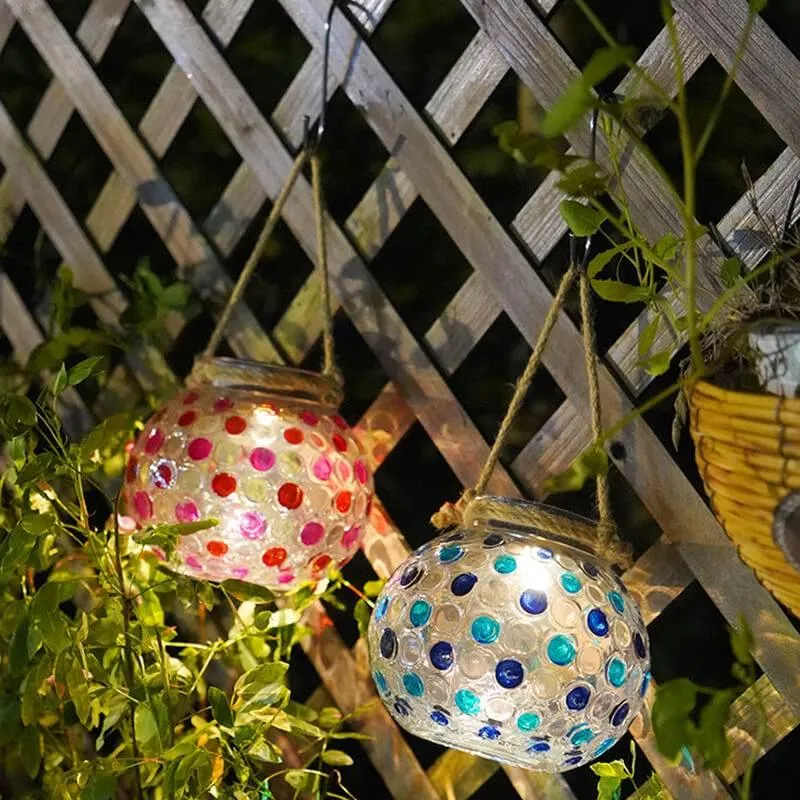 Polka Dot Solar Lantern - Decorative Garden Light