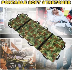 Portable First Aid Soft Stretcher, Household Thickened Canvas Soft 12 Handles Stretcher with Handbag 822,Camouflage,Camouflage