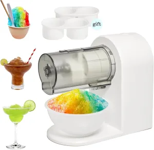 Portable Shaved Ice Snow Cone Machine Slushie Machine Slushy Snowcone for home Rechargeable Electric Ice Shaver Maker for Kids Outdoor Camping