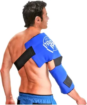 PRO ICE Shoulder Elbow Ice Therapy Wrap - Excellent for Treating Rotator Cuff injuries, Elbow Joint and Muscle Inflammation - Ice packs Included