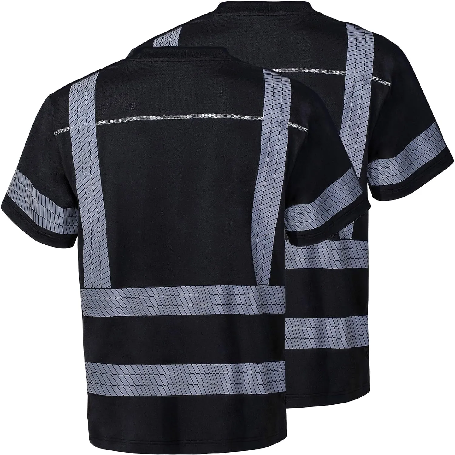 ProtectX High Visibility Short Sleeve Reflective Safety T-Shirt, Men's Heavy Duty Breathable Hi Vis Shirts, Class 2 Type R