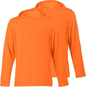 ProtectX High Visibility Sun Protection Lightweight Long Sleeve Hoodie, UPF 50  Quick-Dry, SPF UV Shirt, Active Wear