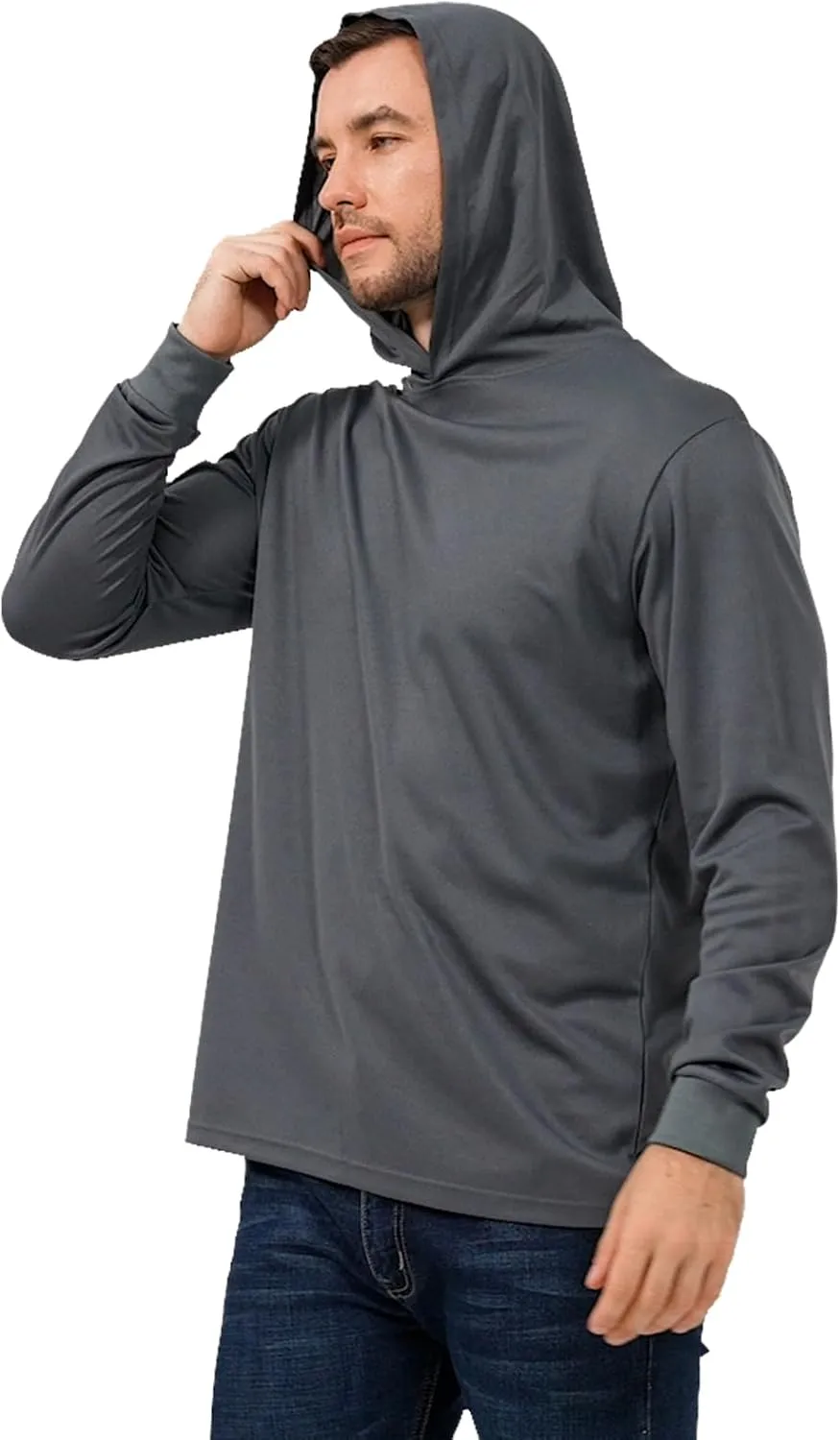 ProtectX High Visibility Sun Protection Lightweight Long Sleeve Hoodie, UPF 50  Quick-Dry, SPF UV Shirt, Active Wear