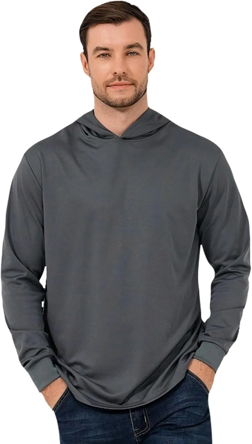 ProtectX High Visibility Sun Protection Lightweight Long Sleeve Hoodie, UPF 50  Quick-Dry, SPF UV Shirt, Active Wear