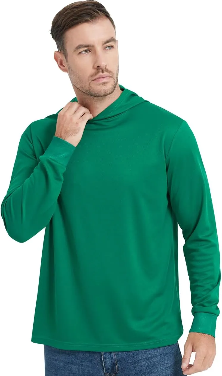 ProtectX High Visibility Sun Protection Lightweight Long Sleeve Hoodie, UPF 50  Quick-Dry, SPF UV Shirt, Active Wear