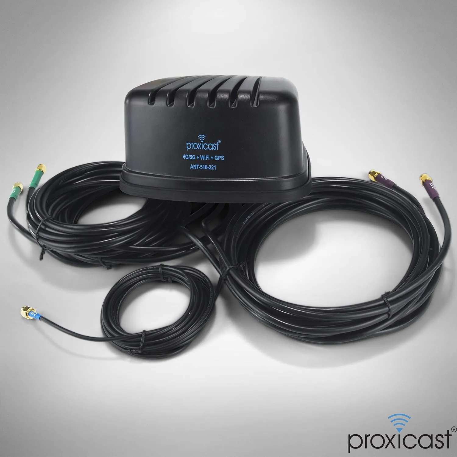 Proxicast 5-in-1 Pro-Grade Low-Profile 2x2 MIMO 4G/5G   Wi-Fi   GPS Screw Mount Combination Vehicle Antenna Compatible with Cradlepoint, Digi, Peplink and Other Modems/Routers (Gibraltar ANT-510-221)