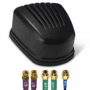 Proxicast 5-in-1 Pro-Grade Low-Profile 2x2 MIMO 4G/5G   Wi-Fi   GPS Screw Mount Combination Vehicle Antenna Compatible with Cradlepoint, Digi, Peplink and Other Modems/Routers (Gibraltar ANT-510-221)