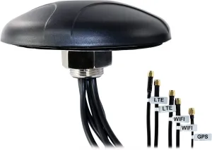 Proxicast 5-in-1 Professional Low-Profile MIMO LTE   Wi-Fi   GPS Screw Mount Combination Vehicle Antenna Compatible with Cradlepoint, Digi, Peplink and Other Modems/Routers (ANT-500-221)