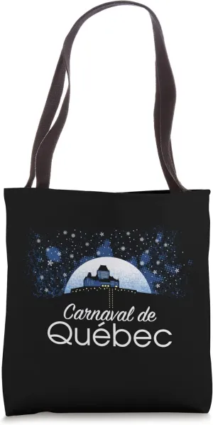 Quebec Winter Carnival Ice Hotel Snow Cold Festival Fun Time Tote Bag
