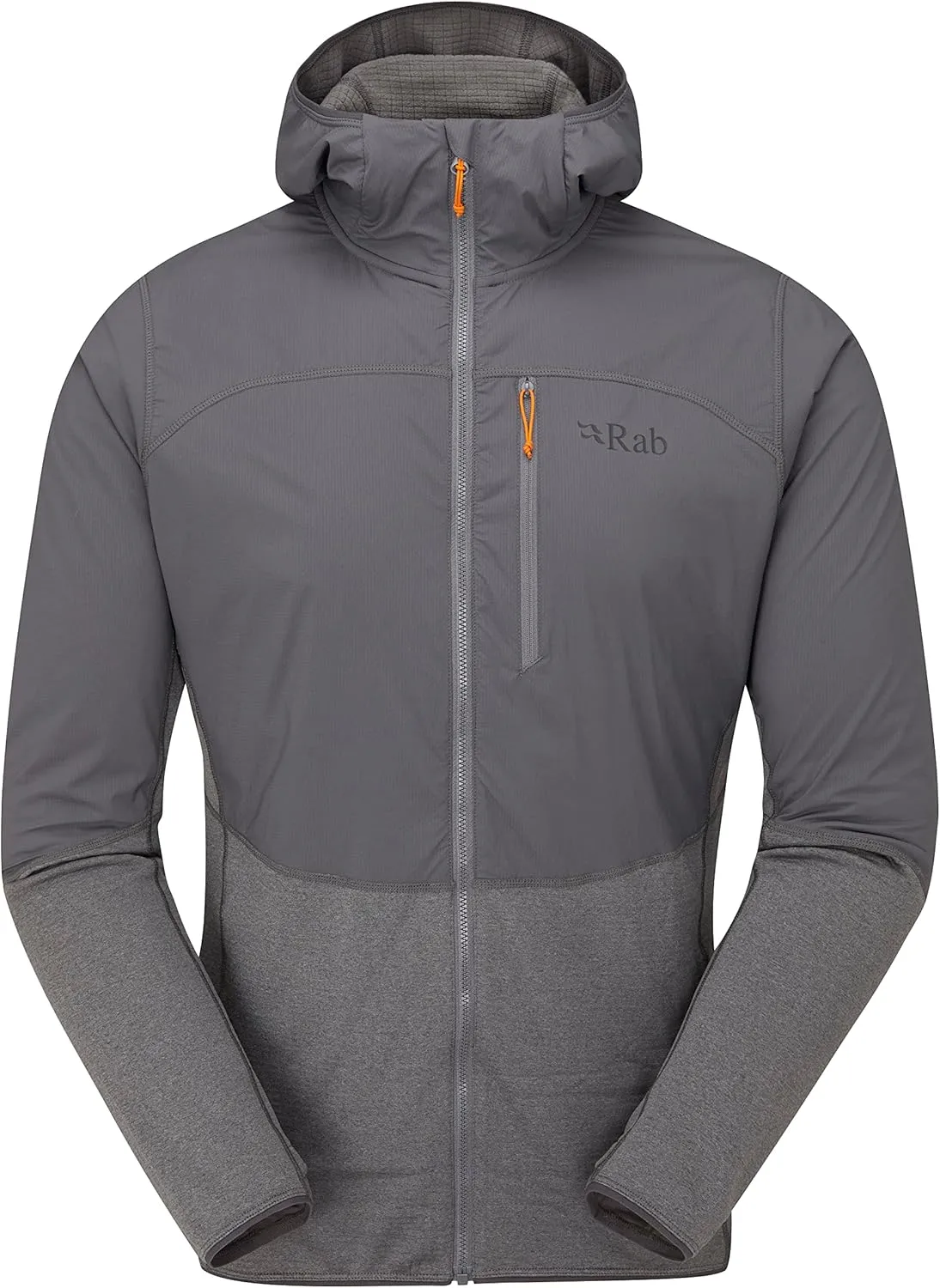 Rab Men's Ascendor Summit Full-Zip Lightweight Hooded Fleece Jacket for Climbing, Hiking, & Mountaineering