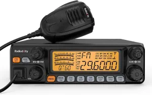 Radioddity QT60 Pro 10 Meter Radio SSB, AM, FM, PA, 60W High Power Amateur Ham Mobile Transceiver, Large LCD Display, RX & TX Noise Reduction, NOAA with Alert, with CTCSS/DCS, ASQ