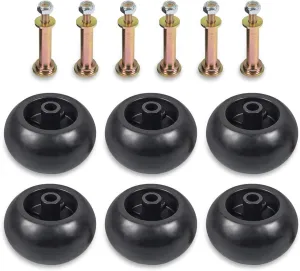 RANSOTO 6 Lawn Mower Deck Wheel Kit Compatible with Exmark Toro Lawn-Boy 1-603299 68-2730 Bad Boy 022-5234-98 WORLDLAWN 5201081 Bore 5/8" (6 Packs)