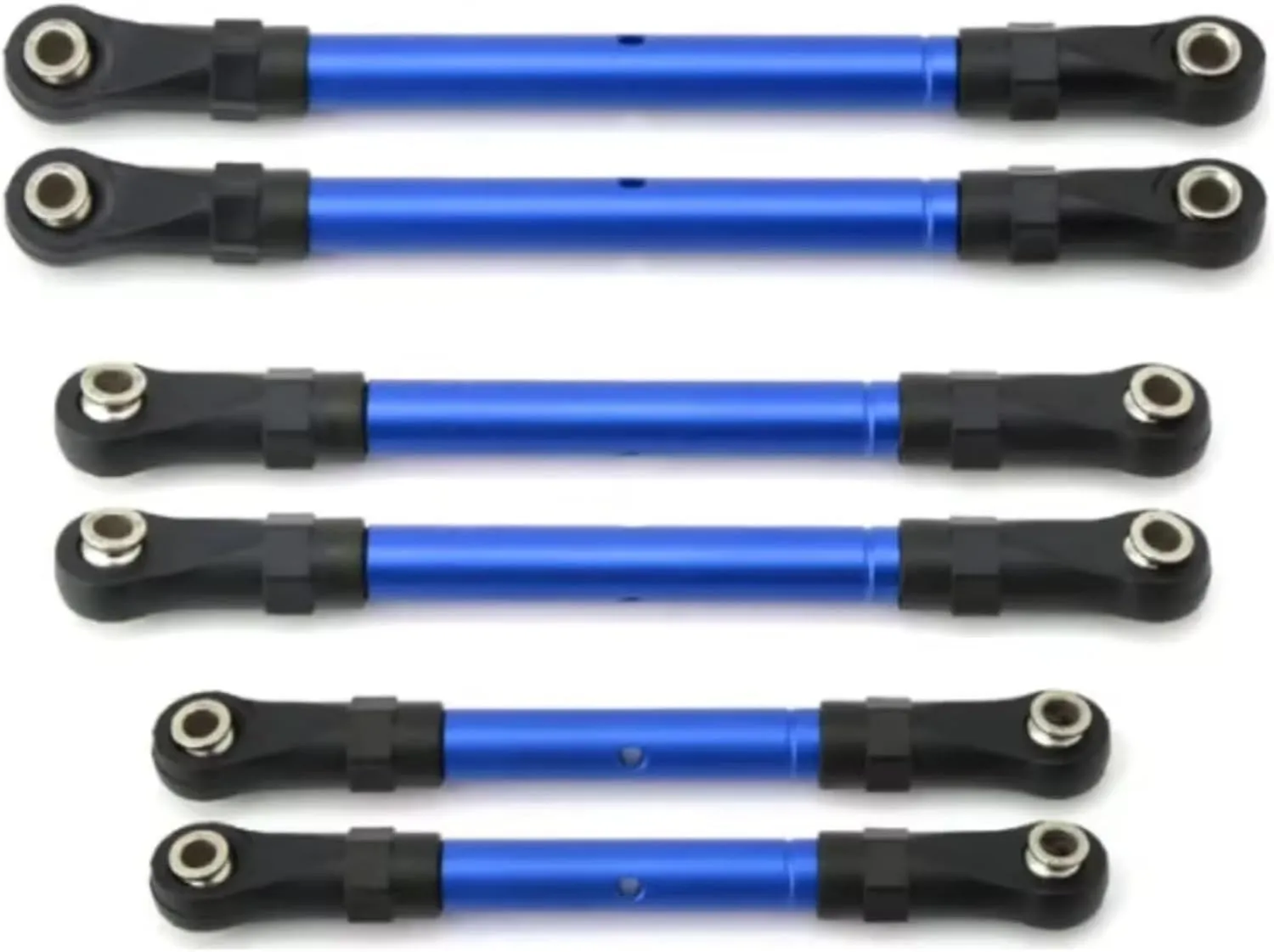 RC Upgrade Parts for Traxxas for Slash for Hoss for Rustler for Stampede 4x4 1/10 RC Car Metal Turnbuckles Pull Rod Link Rod Steering Rod Set Upgrade Parts(Blue)