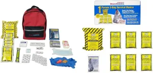 Ready America 70180 72 Hour Emergency Kit, 1-Person, 3-Day Backpack, Includes First Aid Kit, Survival Blanket, Emergency Food Portable Disaster Preparedness Go-Bag for Earthquake, Fire, Flood