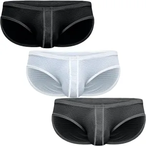 Real Men Ares-Accent Low-Rise Pouch Bikini Brief – 1, 3, 6 Pack with Size ABCD Pouch XS - 5XL