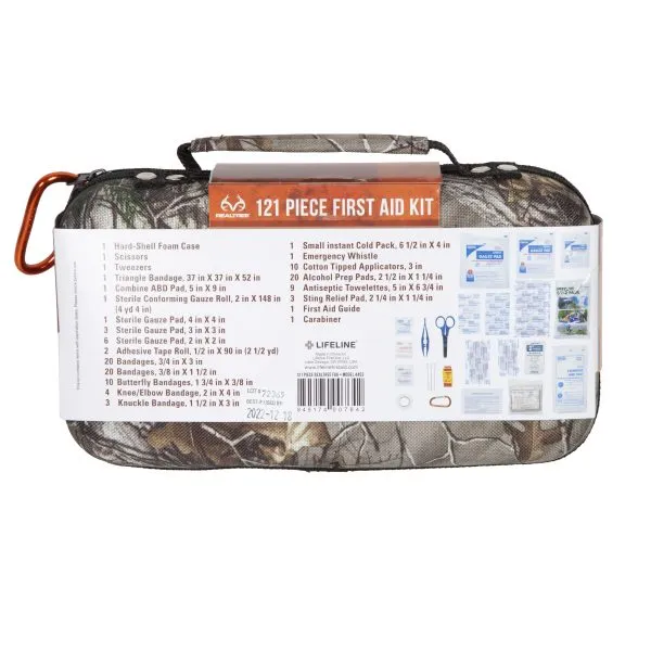 Realtree Deluxe Hard-Shell Foam First Aid Kit - 121 Piece