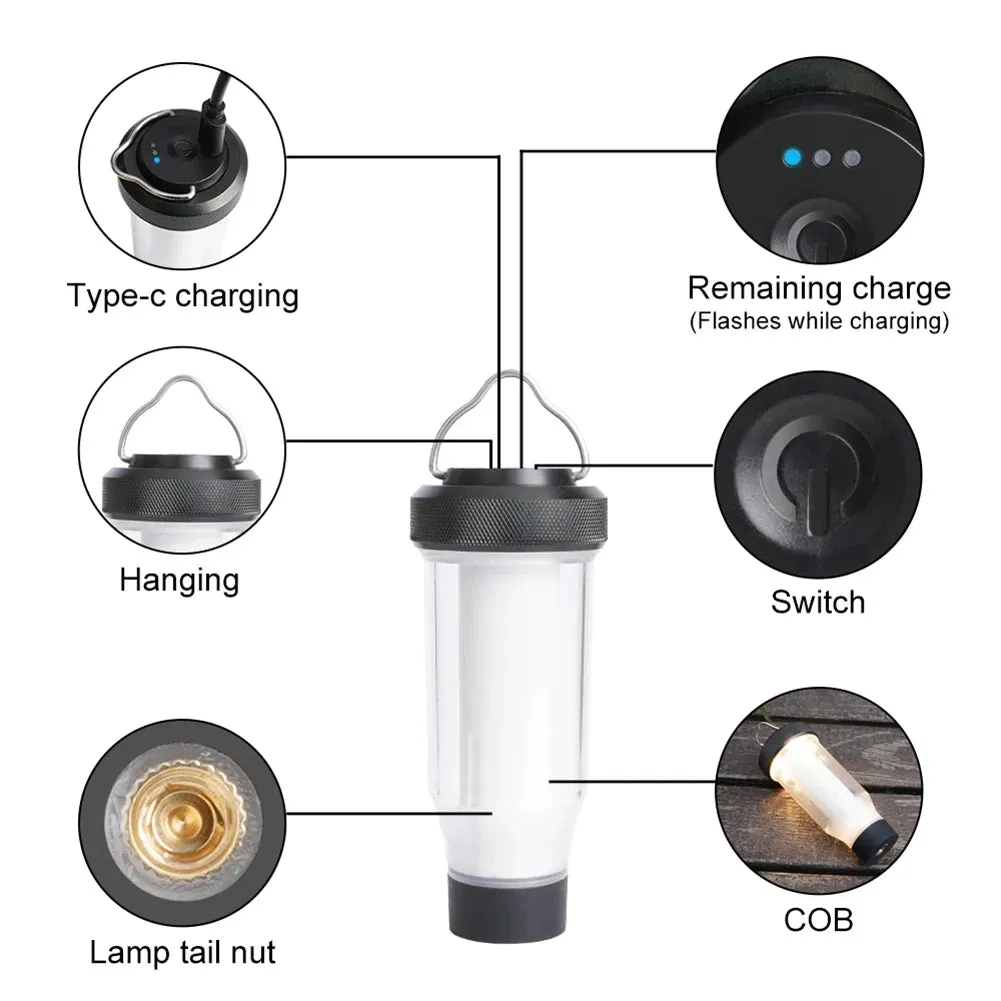 Rechargeable Camping Lantern Outdoor Hanging Tent Light, Emergency Work Lamp