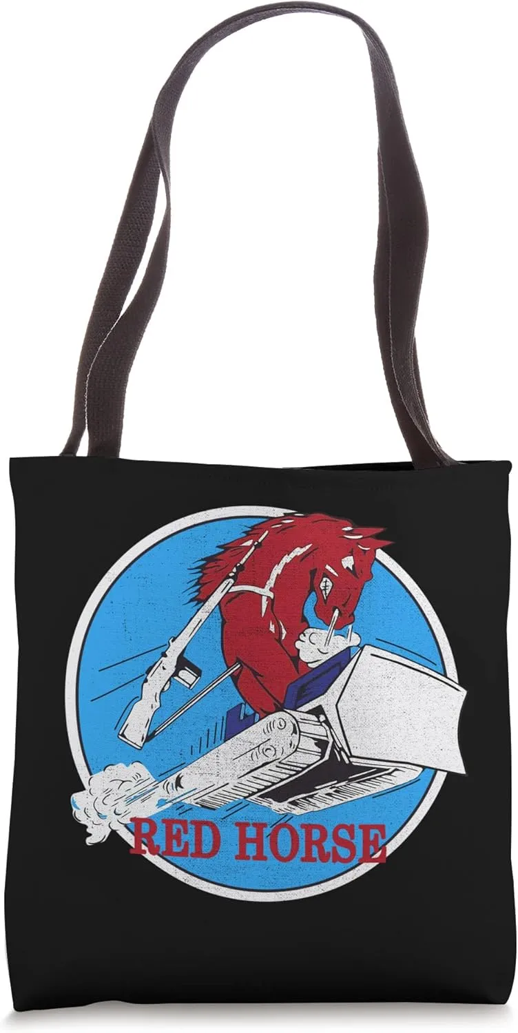 RED HORSE Combat Engineer US Military Tote Bag