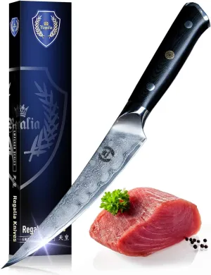 Regalia Boning/Fillet Knife: Professional Japanese 6 Inch Razor Sharp AUS10 Premium High Carbon 67 Layer Damascus Stainless Super Steel Full Tang Chef’s knives w/G-10 Handle Knives
