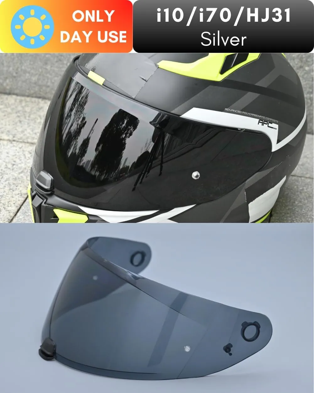 Replacement Motorcycle Helmet Shield for I10 I70 HJ-31 Helmet Visor Shield Anti-Scratch Wearproof Windproof Universal Helmet Accessories