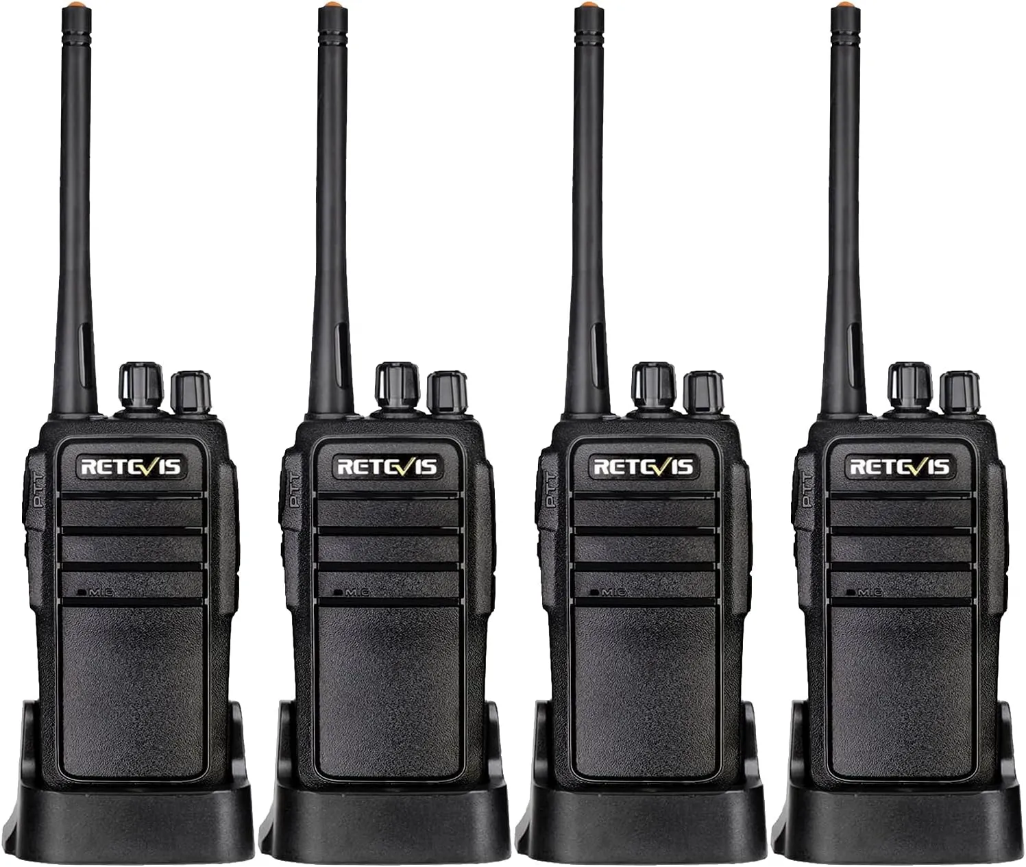Retevis RT21 Walkie Talkies for Adults, 2 Way Radio Long Range, Two Way Radio Rechargeable, Handheld Radio, Portable, FRS, Durable, Heavy Duty, for Business(4 Pack)