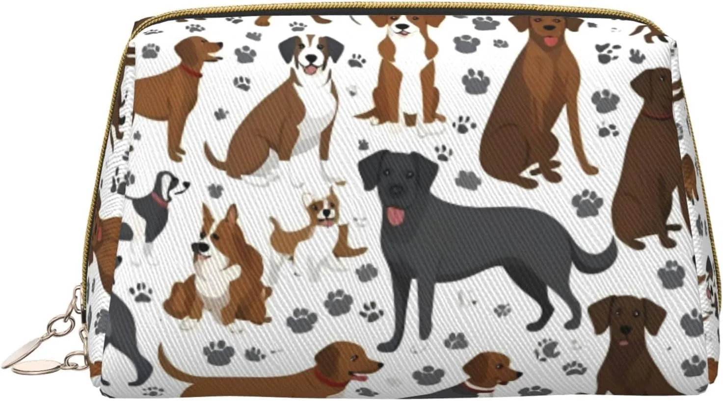 Retrievers Paw Toiletry Pouch, Travel-Friendly Makeup Organizer For Makeup Brushes, Lipsticks