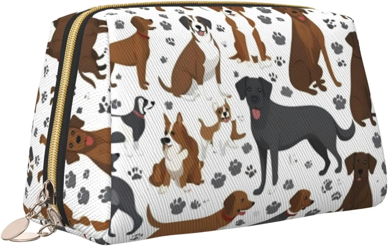 Retrievers Paw Toiletry Pouch, Travel-Friendly Makeup Organizer For Makeup Brushes, Lipsticks