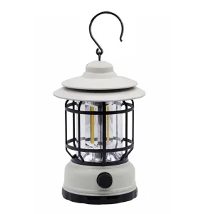 Retro Mini LED Camping Lantern - Warm White USB Rechargeable Travel Tent Lamp