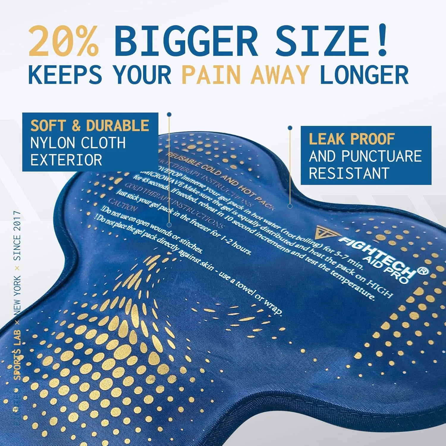 Reusable Gel Ice Pack - Cold/Hot Pack Therapy for Rotator Cuff Injuries Bursitis and Swelling (Hinge Joint, 2-Pack)