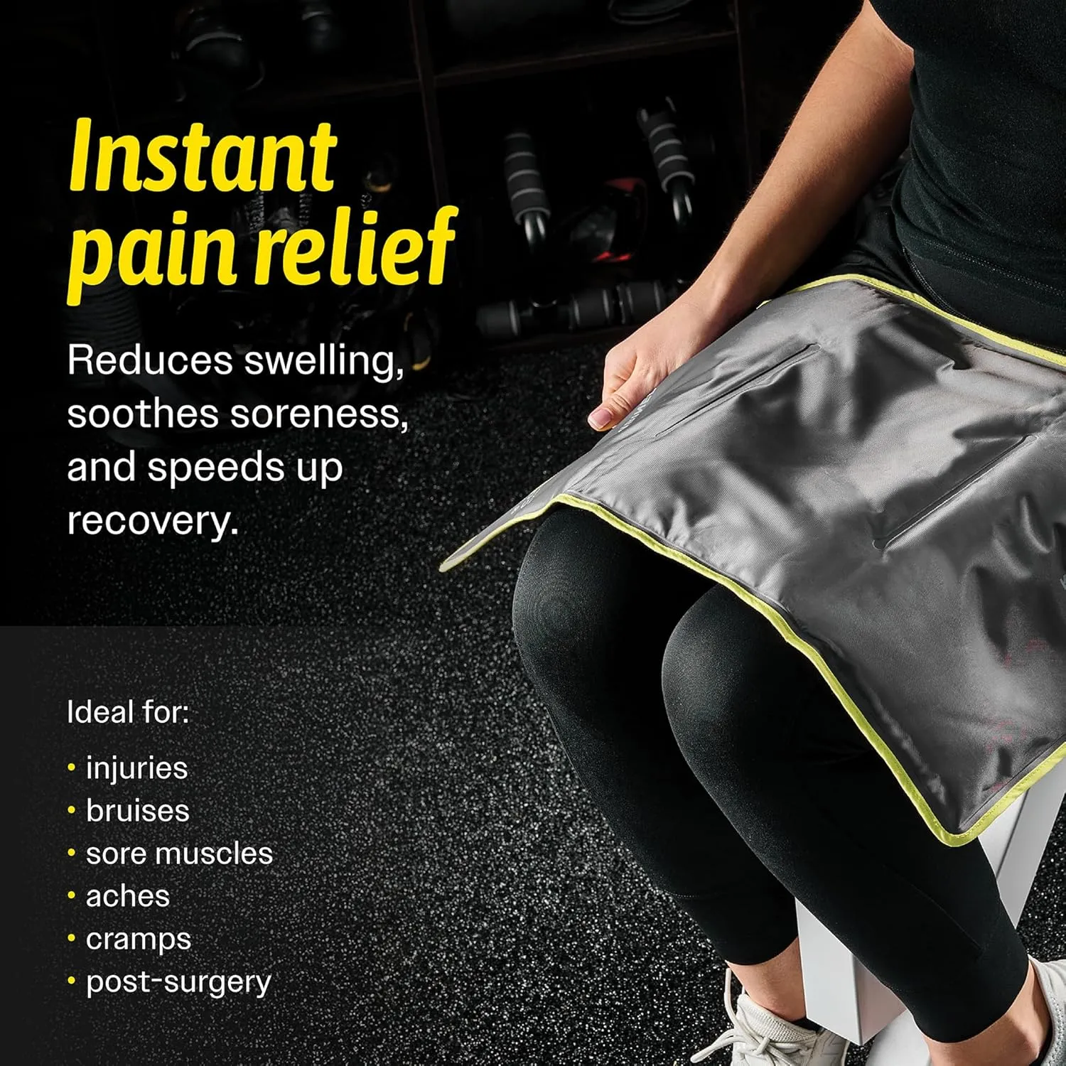 Reusable Gel Ice Packs - Flexible When Frozen for Injuries, Hip, Shoulder, Back, Knee - Hot & Cold Therapy Compress to Reduce Swelling, Bruises, Surgery, Heat & Cold (X Large (Pack of 1))