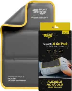 Reusable Gel Ice Packs - Flexible When Frozen for Injuries, Hip, Shoulder, Back, Knee - Hot & Cold Therapy Compress to Reduce Swelling, Bruises, Surgery, Heat & Cold (X Large (Pack of 1))