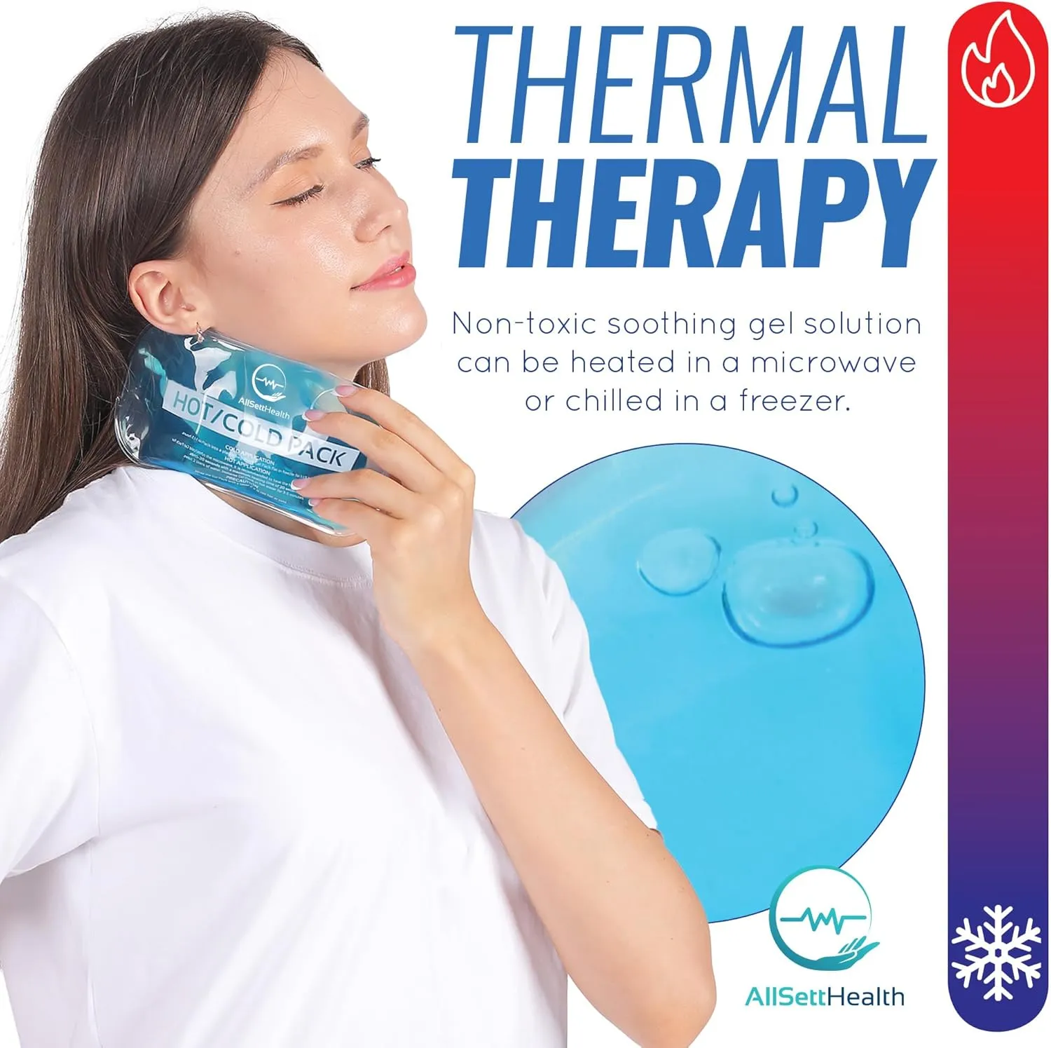 Reusable Hot and Cold Gel Ice Packs for Injuries - Gel Cold Packs for Injuries - Multiple Shapes and Sizes 7 Variety Pack