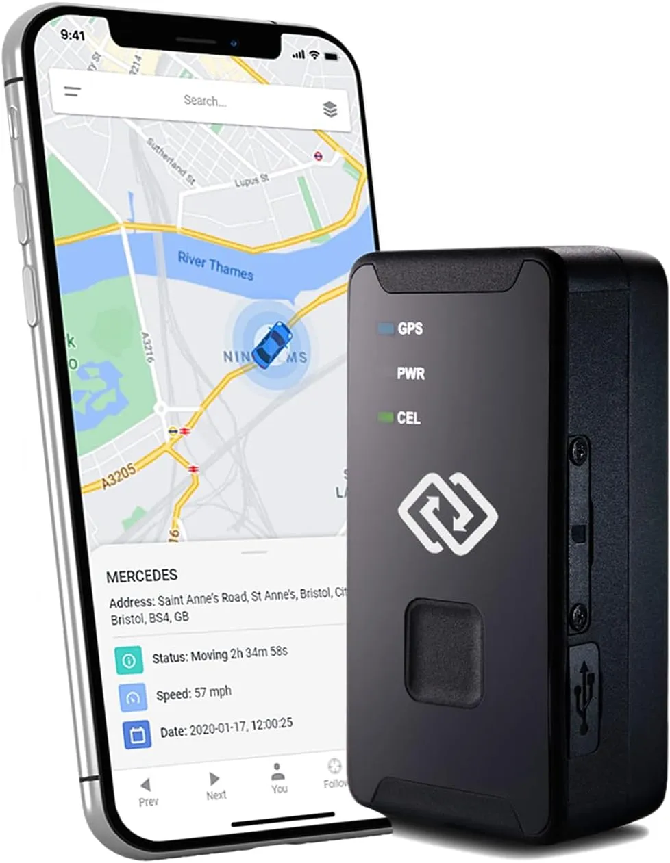 REWIRE SECURITY SpyTrack Nano GPS Tracker - Real Time Portable 4G GPS Locator for Kids, Elderly Loved Ones, Luggage & Vehicles | Discreet Personal Locator Tracking Device | Weatherproof & Magnetic