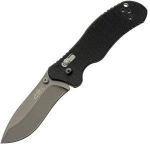 Rite Edge 4002 Axis Lock Gray Knife Black Handles