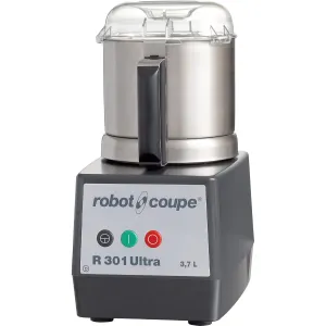 Robot Coupe R301 Ultra B Commercial 3.7-Liter Food Processor, Stainless Steel Bowl, 120v, ETL-Sanitation
