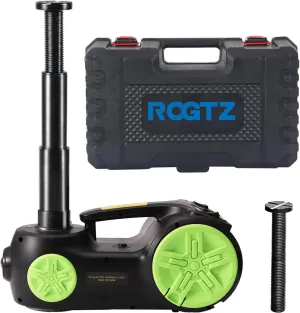 ROGTZ Upgraded Electric Car Jack Kit 5 Ton Floor Jack Hydraulic with Tire Inflator Lifting Range: 5.9-20.90 inch,Car Lift for Vehicle Roadside Emergency Tire Repair Kit (Jack Only, Green)